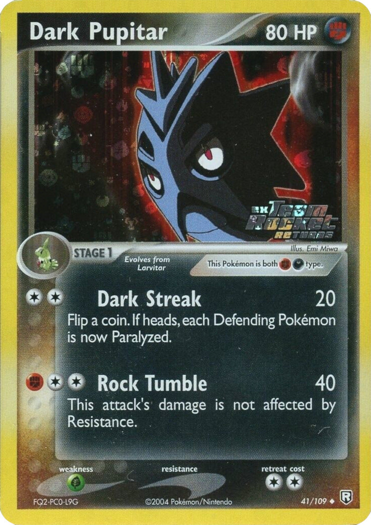 Dark Pupitar (41/109) (Stamped) [EX: Team Rocket Returns] | Card Merchant Takapuna