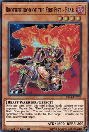 Brotherhood of the Fire Fist - Bear [FIGA-EN023] Super Rare | Card Merchant Takapuna