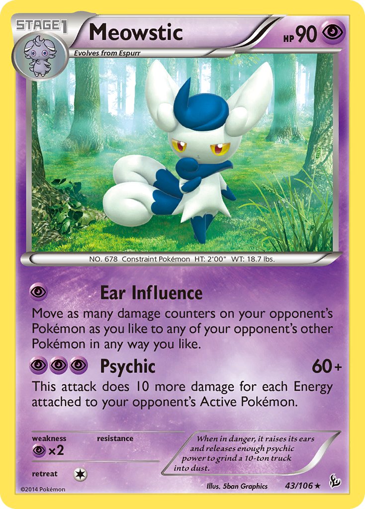 Meowstic (43/106) (Theme Deck Exclusive) [XY: Flashfire] | Card Merchant Takapuna