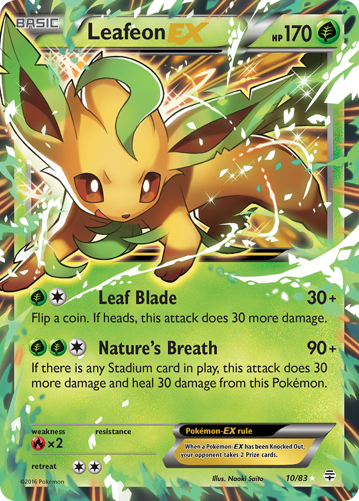 Leafeon EX (10/83) [XY: Generations] | Card Merchant Takapuna