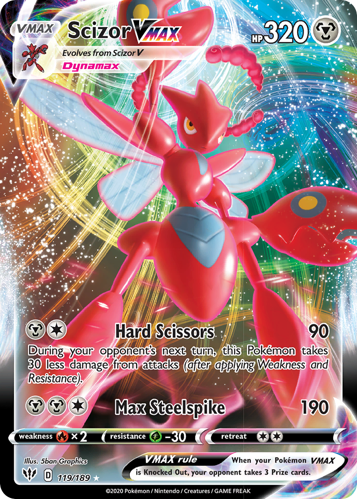 Scizor VMAX (119/189) [Sword & Shield: Darkness Ablaze] | Card Merchant Takapuna