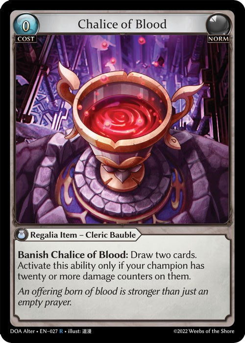 Chalice of Blood (027) [Dawn of Ashes: Alter Edition] | Card Merchant Takapuna