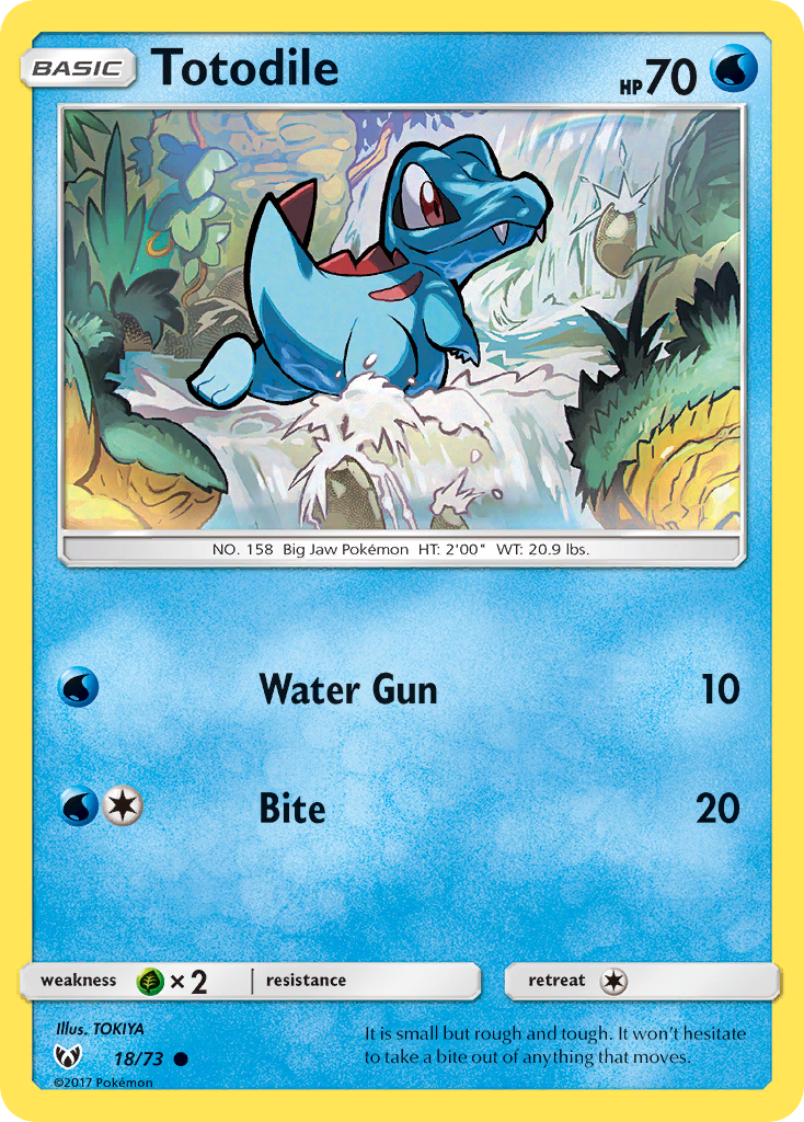 Totodile (18/73) [Sun & Moon: Shining Legends] | Card Merchant Takapuna