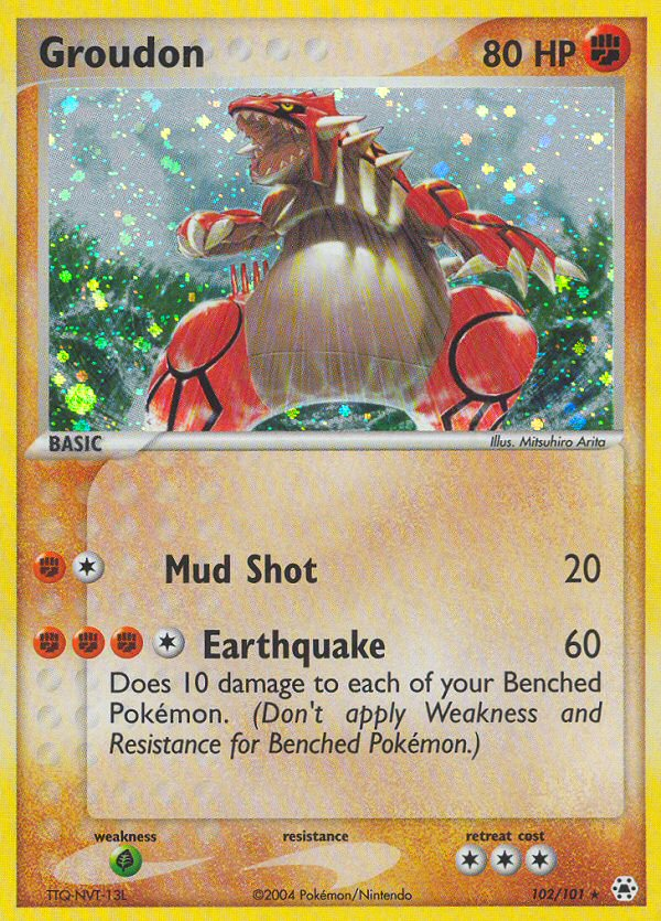 Groudon (102/101) [EX: Hidden Legends] | Card Merchant Takapuna