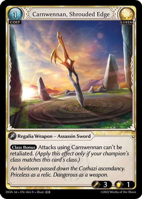 Carnwennan, Shrouded Edge (065) [Dawn of Ashes: 1st Edition] | Card Merchant Takapuna