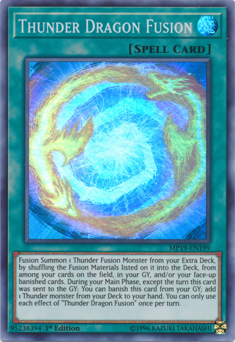 Thunder Dragon Fusion [MP19-EN199] Super Rare | Card Merchant Takapuna