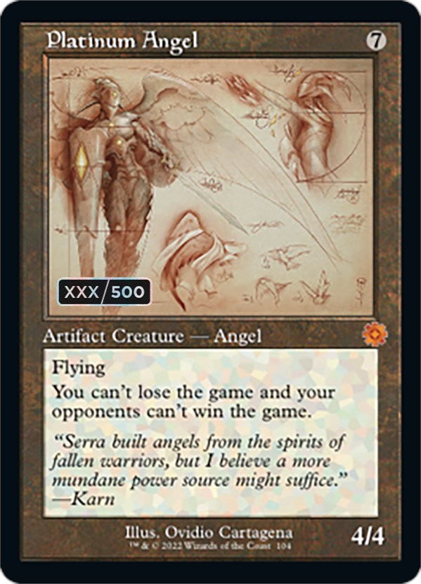 Platinum Angel (Retro Schematic) (Serialized) [The Brothers' War Retro Artifacts] | Card Merchant Takapuna