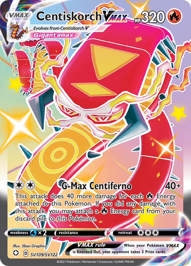 Centiskorch VMAX (SV109/SV122) [Sword & Shield: Shining Fates] | Card Merchant Takapuna