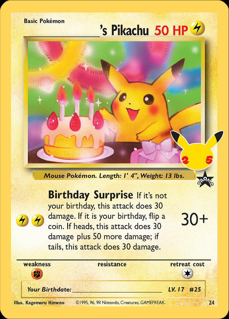 _____'s Pikachu (24) [Celebrations: 25th Anniversary - Classic Collection] | Card Merchant Takapuna