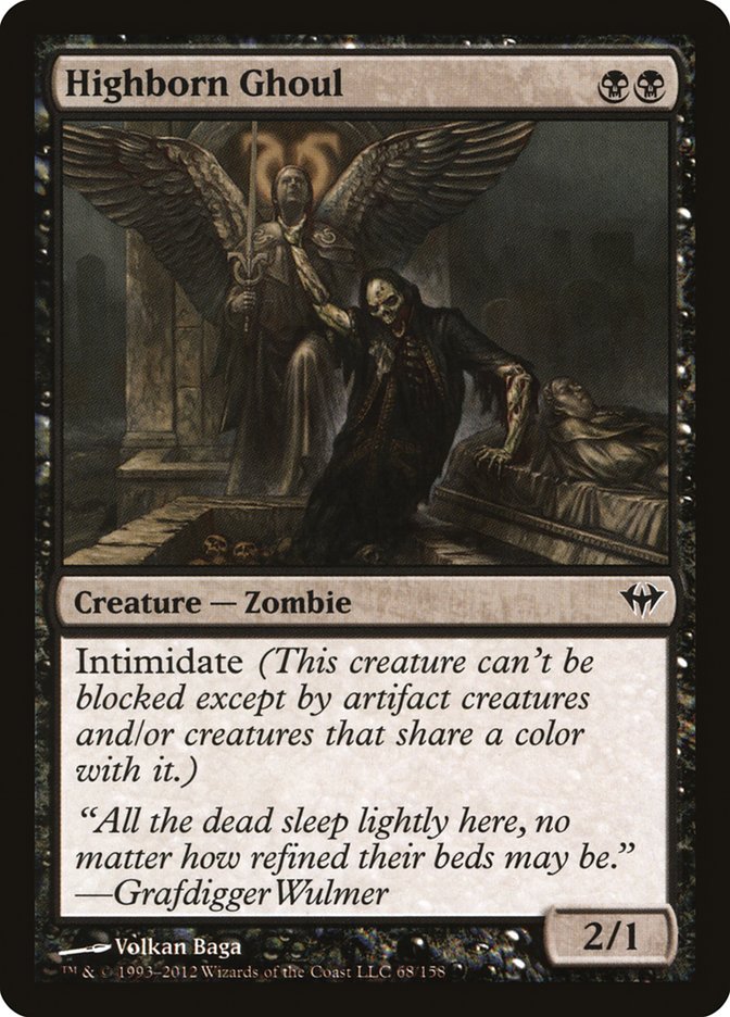 Highborn Ghoul [Dark Ascension] | Card Merchant Takapuna