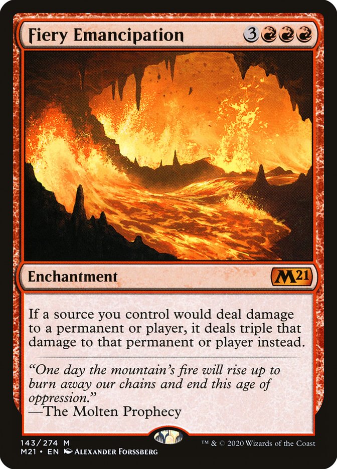 Fiery Emancipation [Core Set 2021] | Card Merchant Takapuna