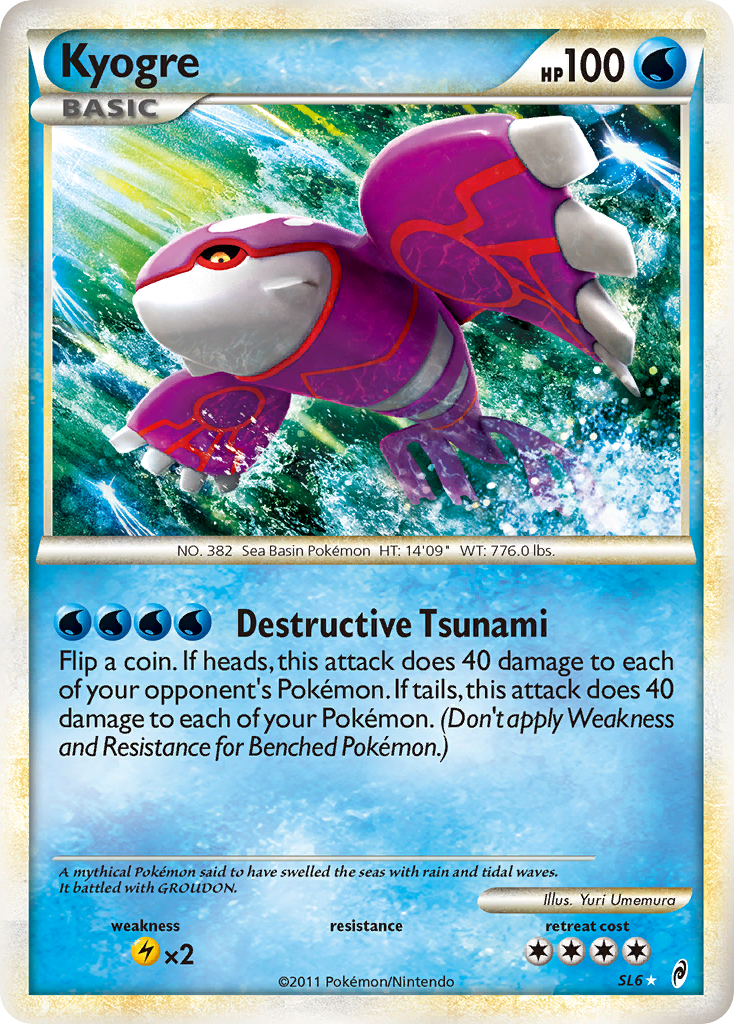 Kyogre (SL6) [HeartGold & SoulSilver: Call of Legends] | Card Merchant Takapuna