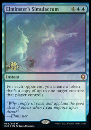 Elminster's Simulacrum [Commander Legends: Battle for Baldur's Gate Prerelease Promos] | Card Merchant Takapuna