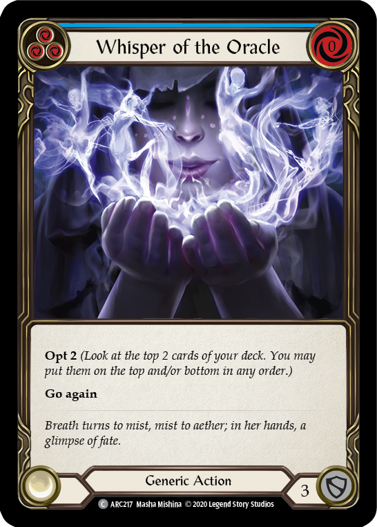 Whisper of the Oracle (Blue) [U-ARC217] (Arcane Rising Unlimited)  Unlimited Rainbow Foil | Card Merchant Takapuna
