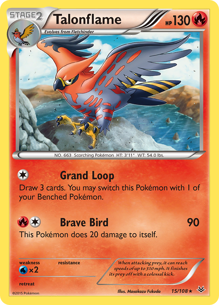 Talonflame (15/108) [XY: Roaring Skies] | Card Merchant Takapuna