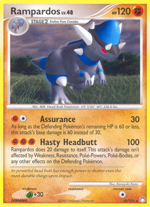 Rampardos (33/123) [Diamond & Pearl: Mysterious Treasures] | Card Merchant Takapuna