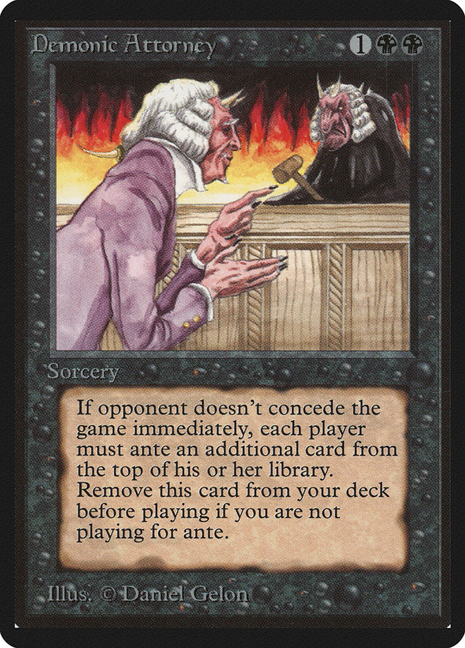 Demonic Attorney [Beta Edition] | Card Merchant Takapuna