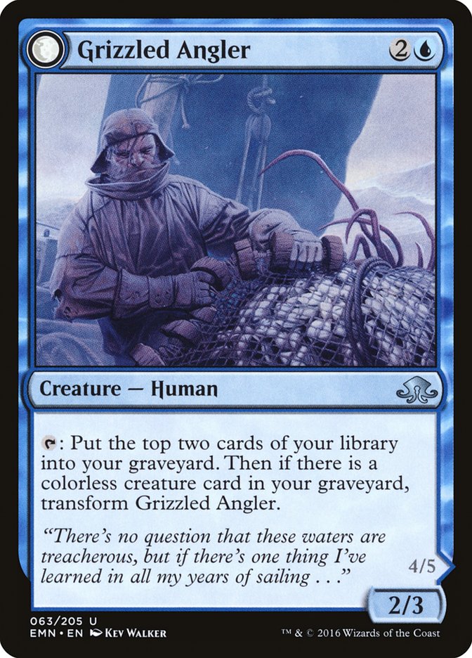 Grizzled Angler // Grisly Anglerfish [Eldritch Moon] | Card Merchant Takapuna