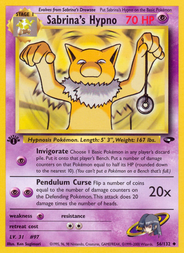 Sabrina's Hypno (56/132) [Gym Challenge 1st Edition] | Card Merchant Takapuna