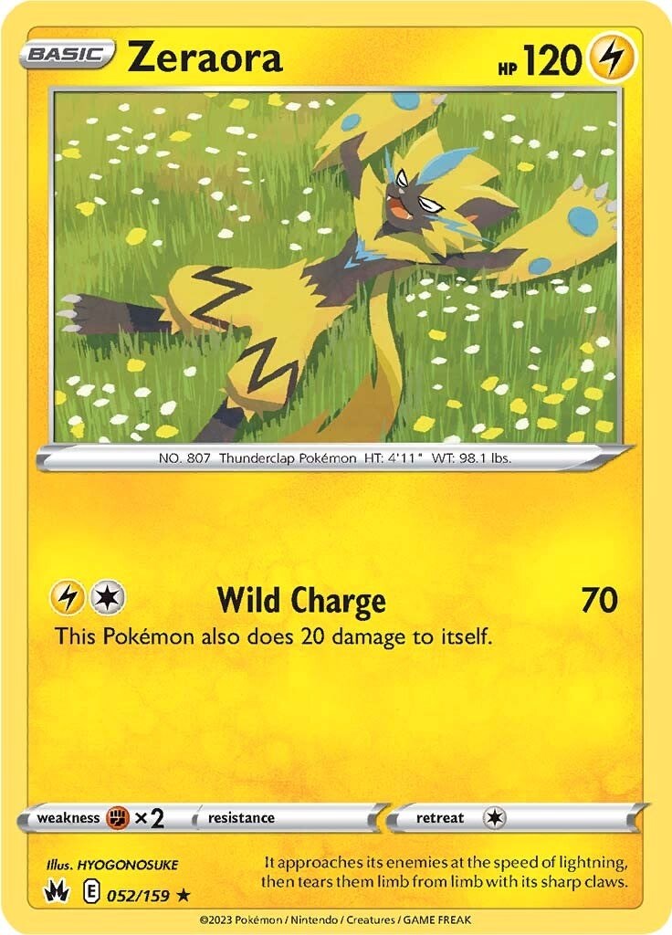 Zeraora (052/159) [Sword & Shield: Crown Zenith] | Card Merchant Takapuna
