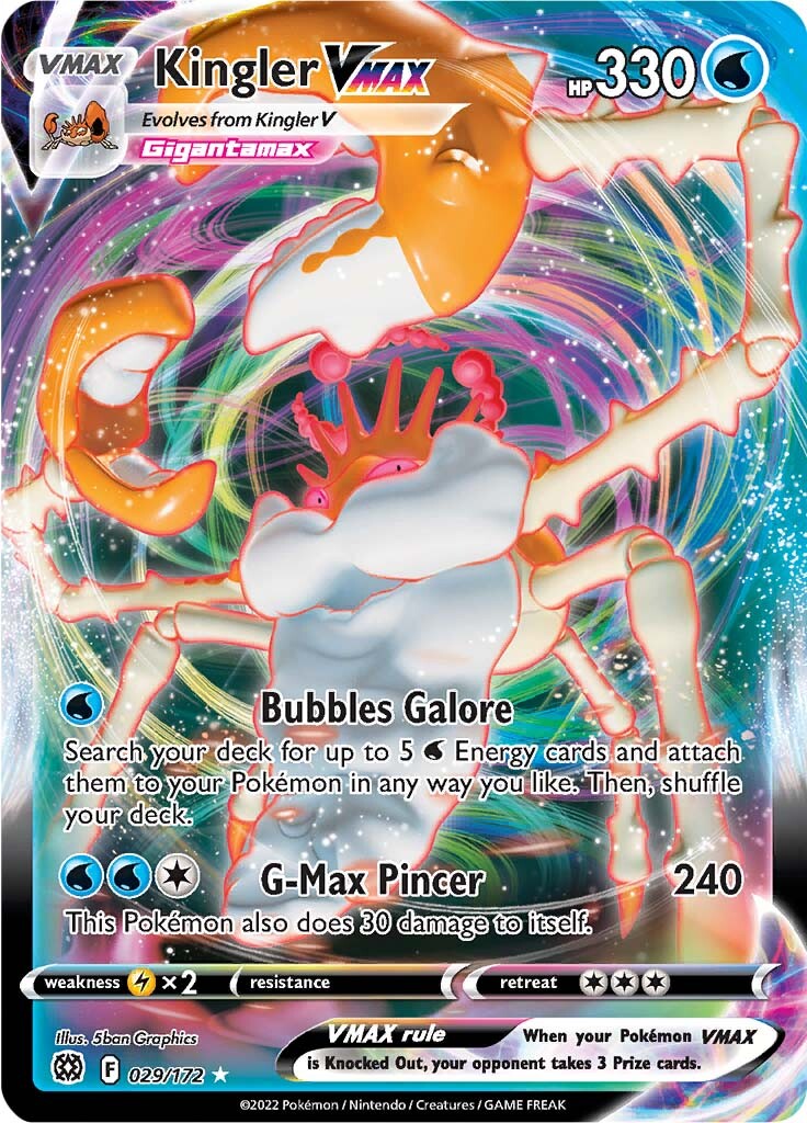 Kingler VMAX (029/172) [Sword & Shield: Brilliant Stars] | Card Merchant Takapuna