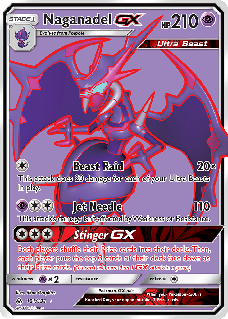Naganadel GX (121/131) [Sun & Moon: Forbidden Light] | Card Merchant Takapuna