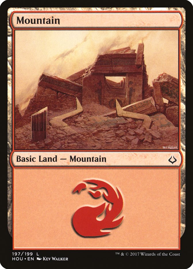 Mountain (197) [Hour of Devastation] | Card Merchant Takapuna