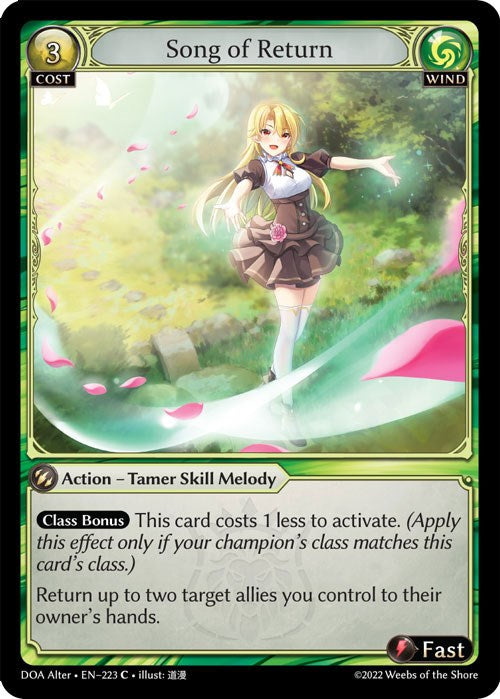 Song of Return (223) [Dawn of Ashes: Alter Edition] | Card Merchant Takapuna