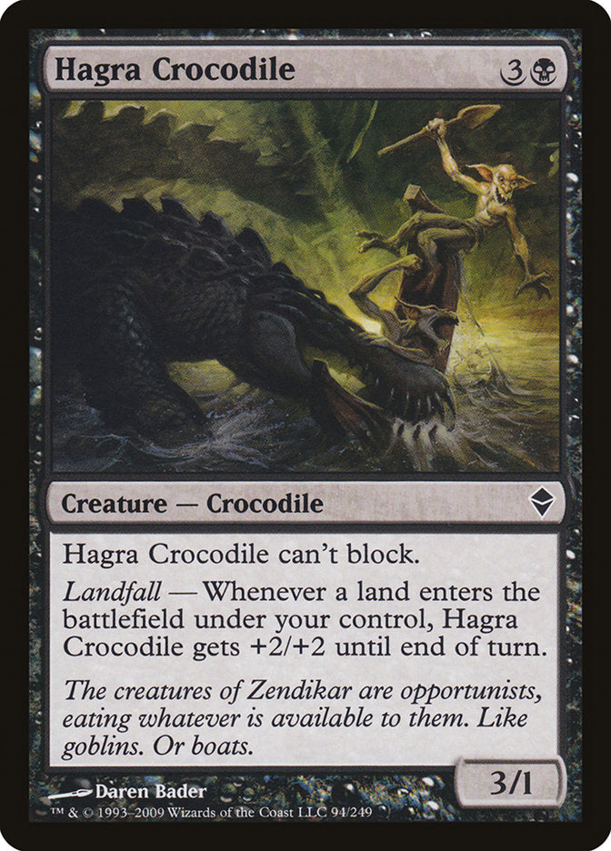 Hagra Crocodile [Zendikar] | Card Merchant Takapuna