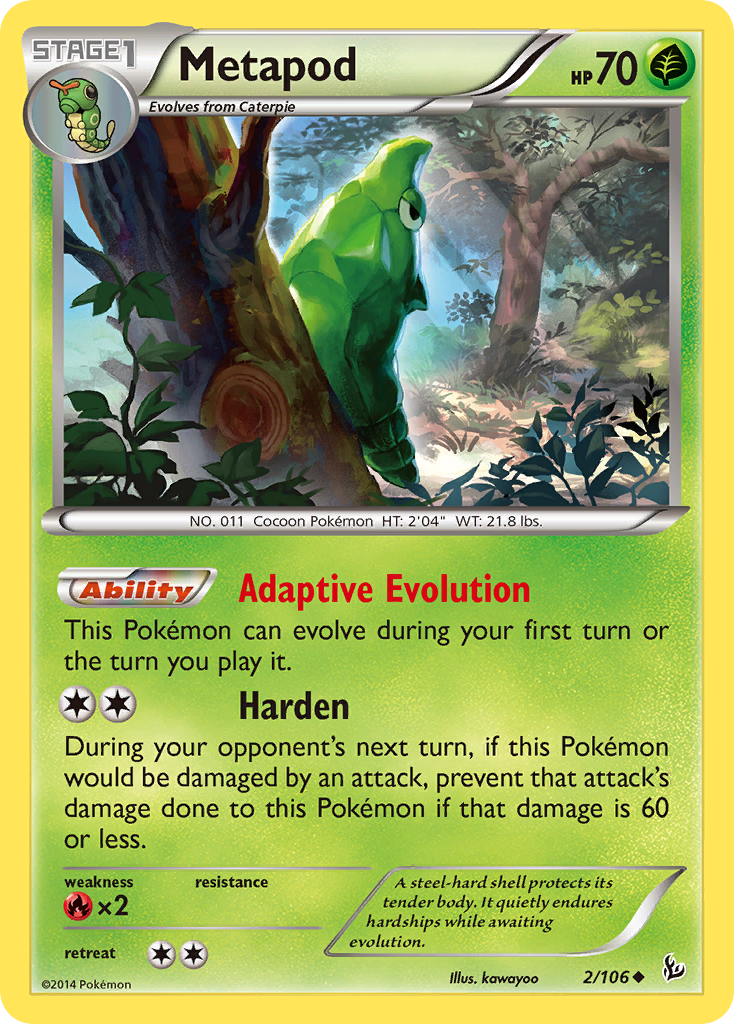 Metapod (2/106) [XY: Flashfire] | Card Merchant Takapuna