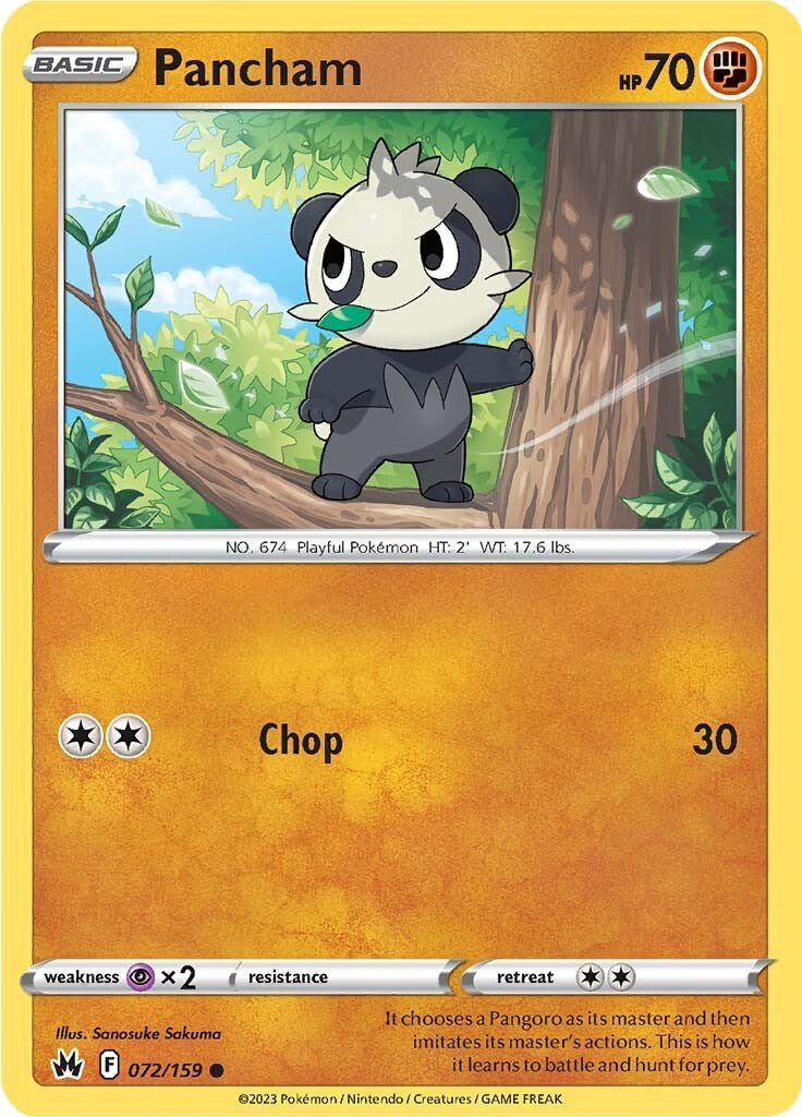 Pancham (072/159) [Sword & Shield: Crown Zenith] | Card Merchant Takapuna