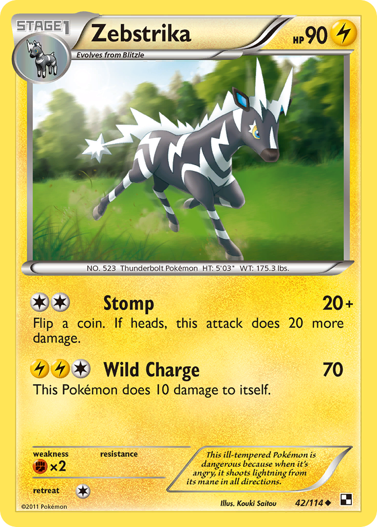 Zebstrika (42/114) [Black & White: Base Set] | Card Merchant Takapuna