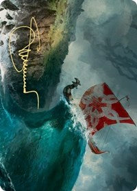 Run Ashore Art Card (Gold-Stamped Signature) [Kaldheim Art Series] | Card Merchant Takapuna