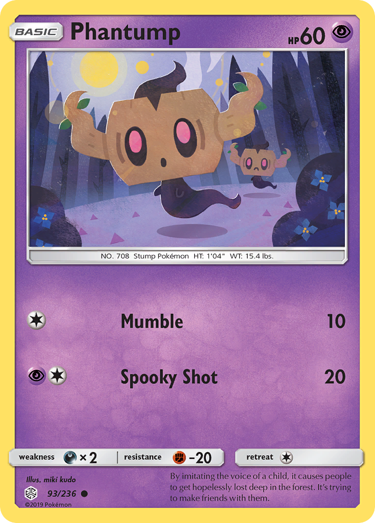 Phantump (93/236) [Sun & Moon: Cosmic Eclipse] | Card Merchant Takapuna