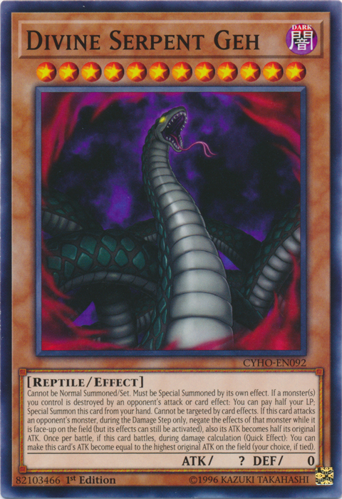 Divine Serpent Geh [CYHO-EN092] Common | Card Merchant Takapuna