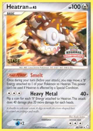 Heatran (30/146) (Regional Championships Staff) [Diamond & Pearl: Legends Awakened] | Card Merchant Takapuna