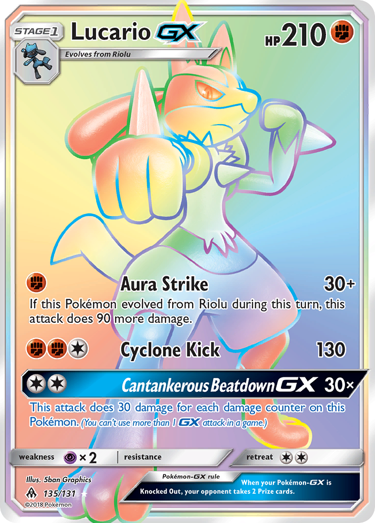 Lucario GX (135/131) [Sun & Moon: Forbidden Light] | Card Merchant Takapuna