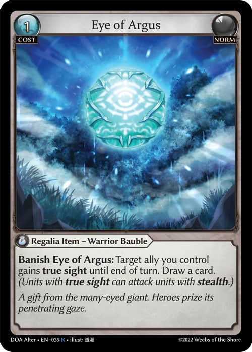 Eye of Argus (035) [Dawn of Ashes: Alter Edition] | Card Merchant Takapuna