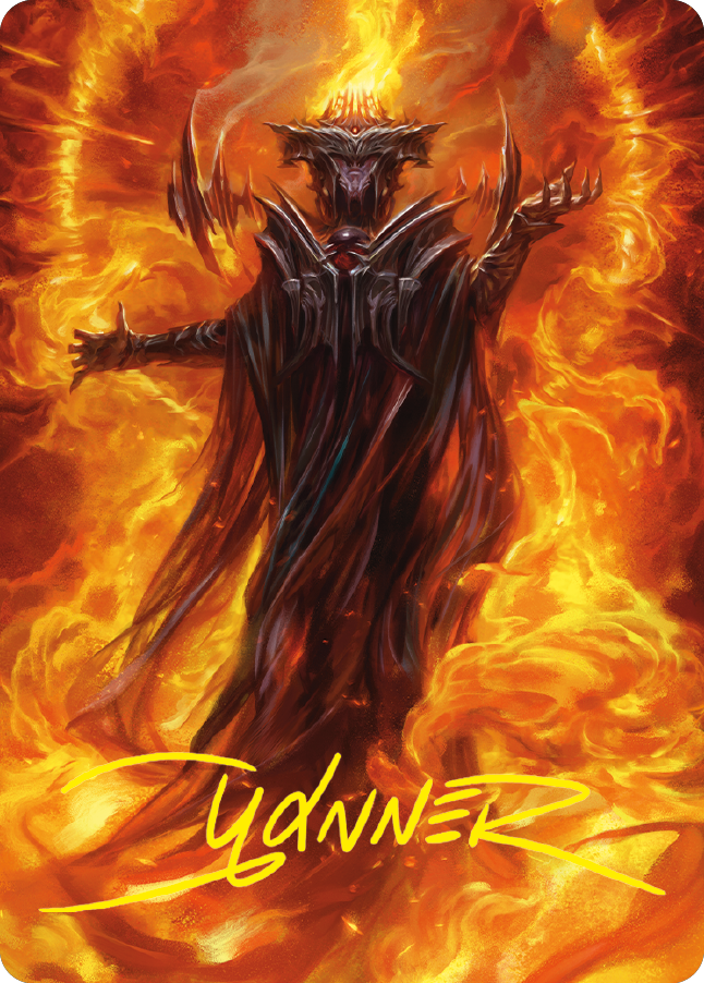 Sauron, the Dark Lord Art Card (Gold-Stamped Signature) [The Lord of the Rings: Tales of Middle-earth Art Series] | Card Merchant Takapuna
