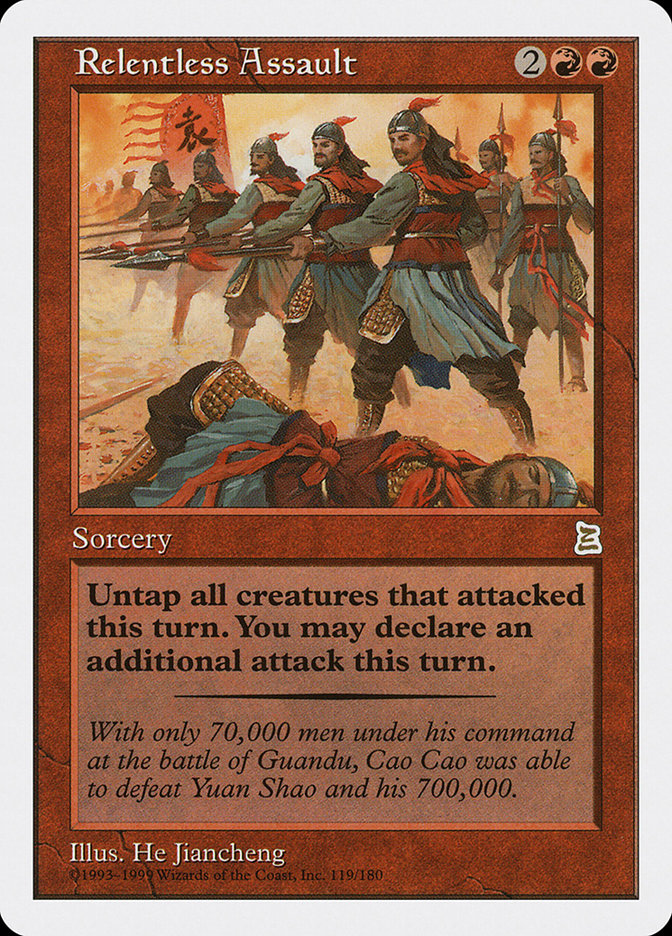 Relentless Assault [Portal Three Kingdoms] | Card Merchant Takapuna