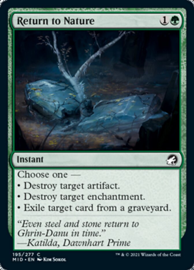 Return to Nature [Innistrad: Midnight Hunt] | Card Merchant Takapuna