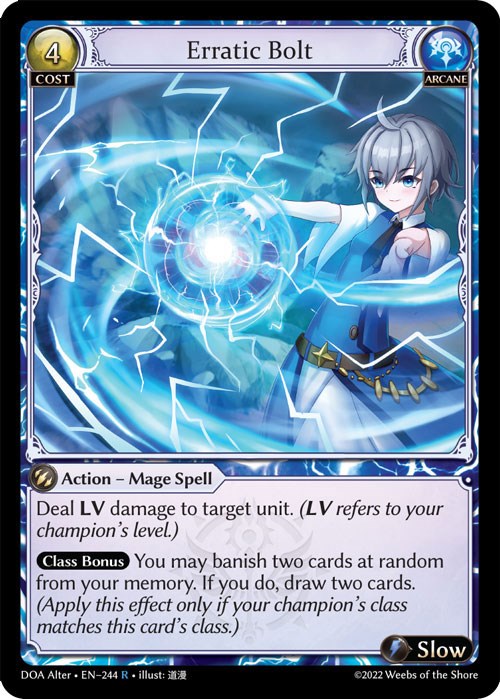 Erratic Bolt (244) [Dawn of Ashes: Alter Edition] | Card Merchant Takapuna