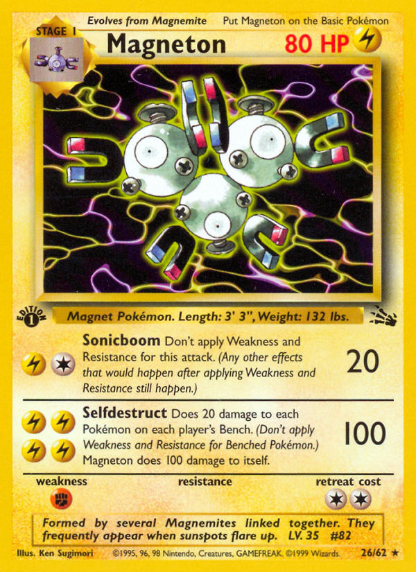 Magneton (26/62) [Fossil 1st Edition] | Card Merchant Takapuna