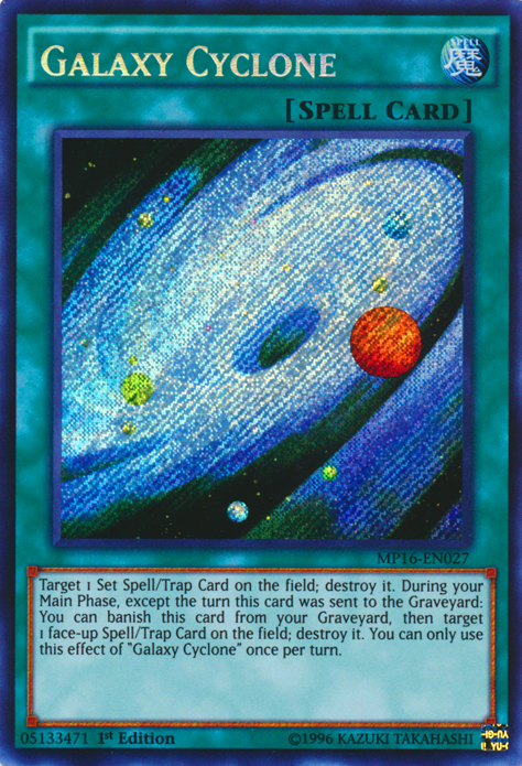 Galaxy Cyclone [MP16-EN027] Secret Rare | Card Merchant Takapuna