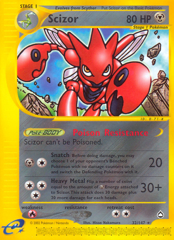 Scizor (32/147) [Aquapolis] | Card Merchant Takapuna