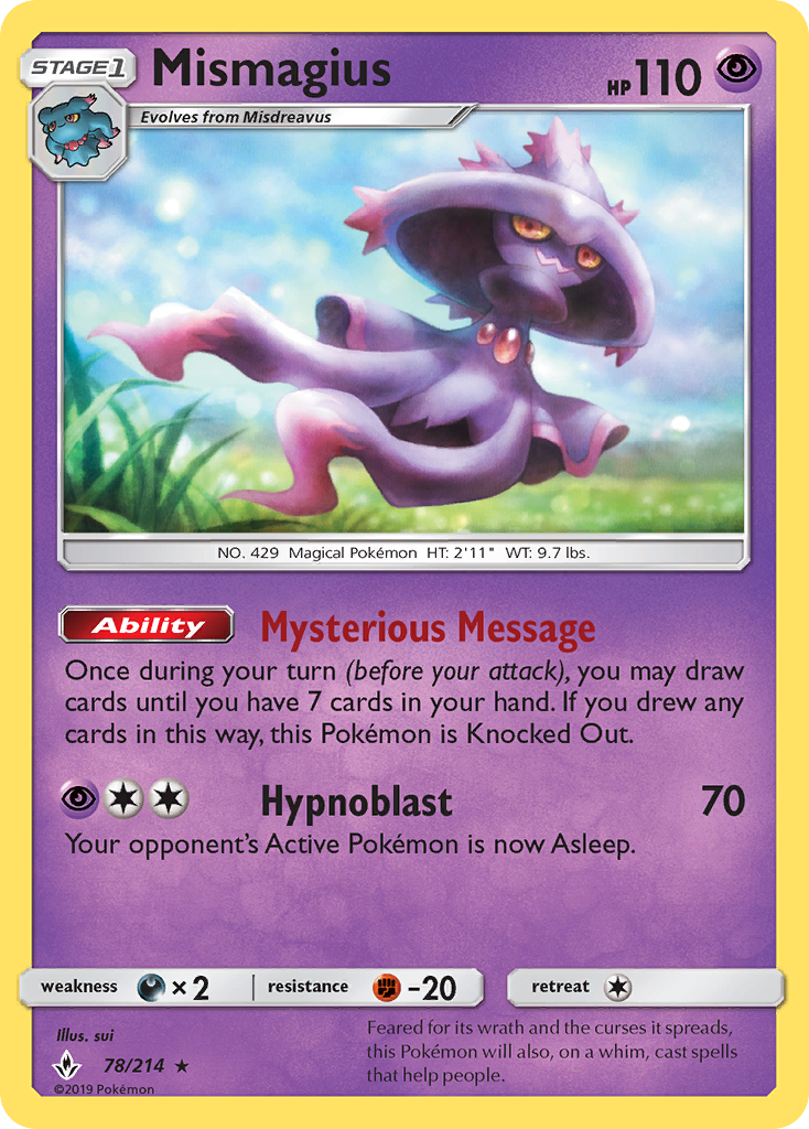 Mismagius (78/214) [Sun & Moon: Unbroken Bonds] | Card Merchant Takapuna
