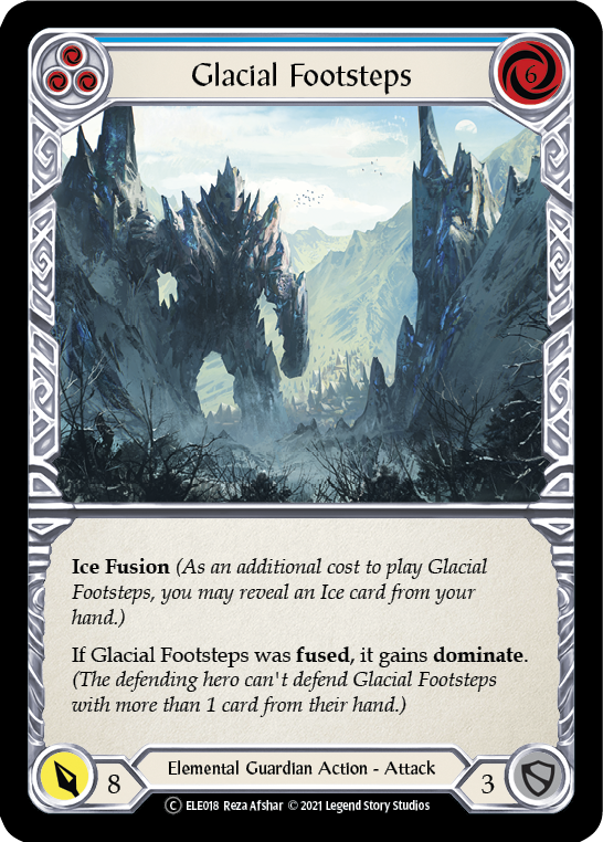 Glacial Footsteps (Blue) [U-ELE018] (Tales of Aria Unlimited)  Unlimited Normal | Card Merchant Takapuna