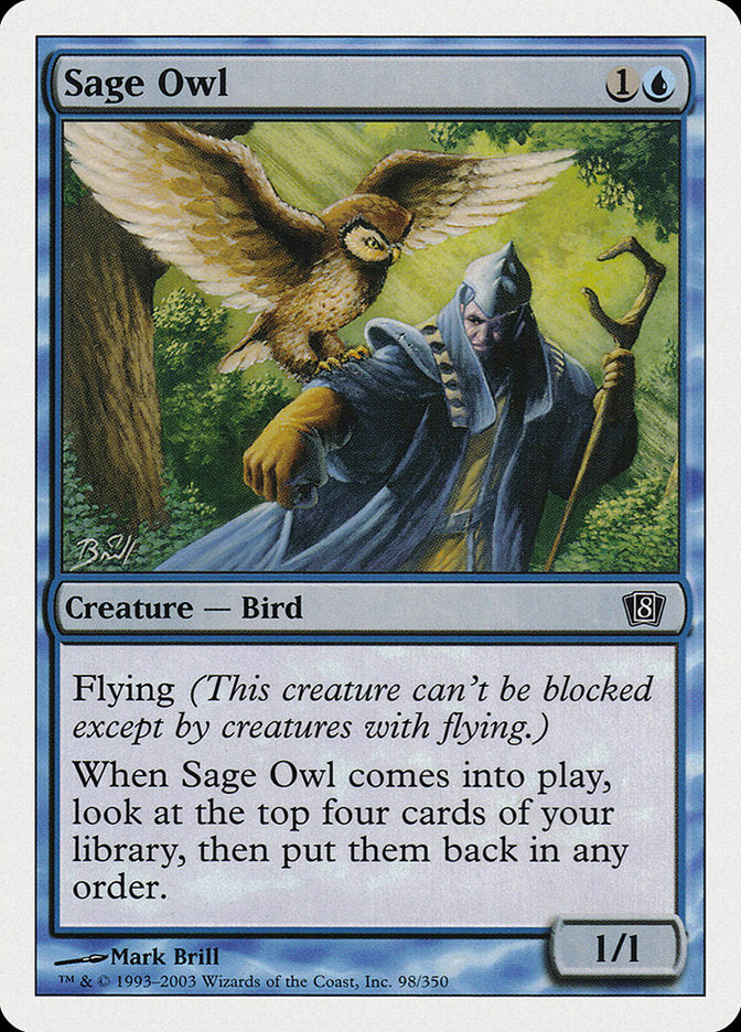 Sage Owl [Eighth Edition] | Card Merchant Takapuna