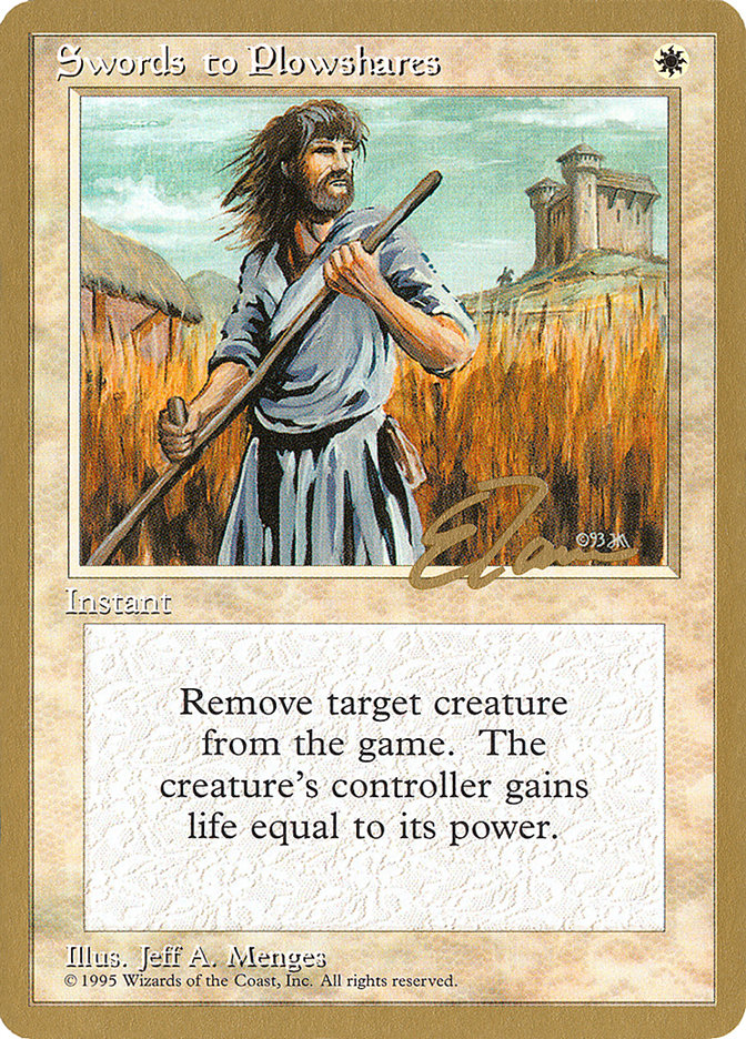 Swords to Plowshares (Eric Tam) [Pro Tour Collector Set] | Card Merchant Takapuna