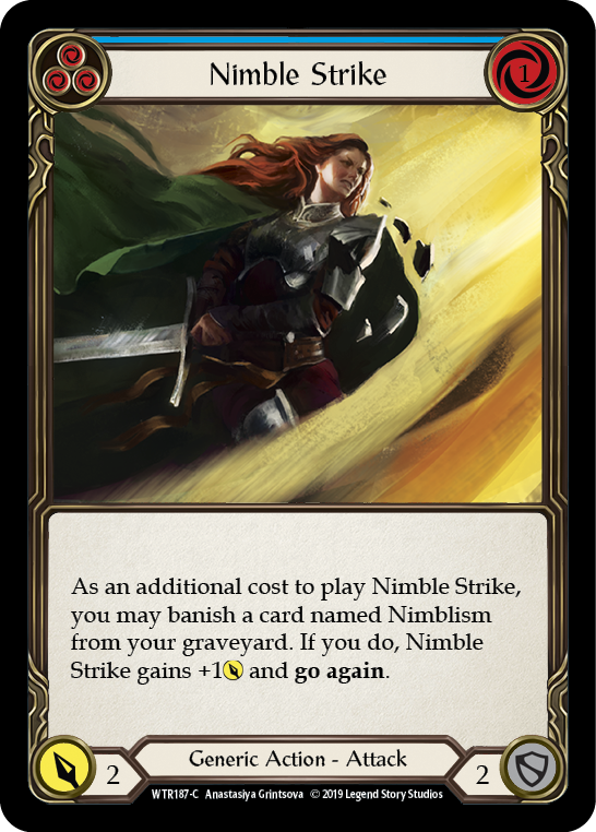 Nimble Strike (Blue) [WTR187-C] (Welcome to Rathe)  Alpha Print Normal | Card Merchant Takapuna